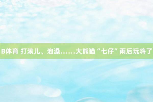B体育 打滚儿、泡澡……大熊猫“七仔”雨后玩嗨了