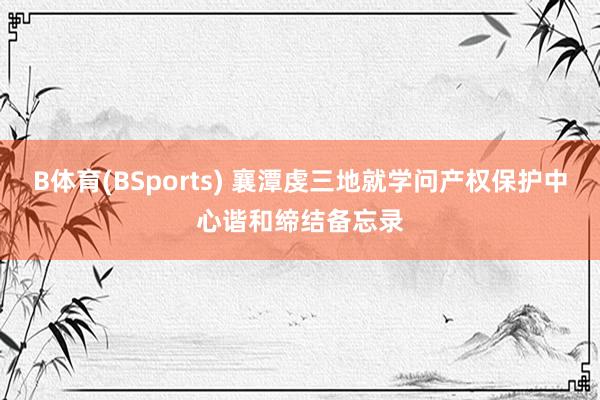 B体育(BSports) 襄潭虔三地就学问产权保护中心谐和缔结备忘录