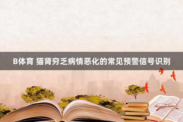 B体育 猫肾穷乏病情恶化的常见预警信号识别