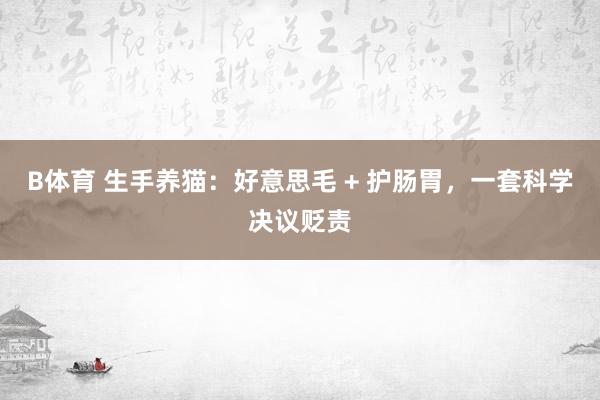 B体育 生手养猫：好意思毛 + 护肠胃，一套科学决议贬责