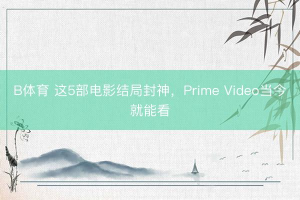 B体育 这5部电影结局封神，Prime Video当今就能看