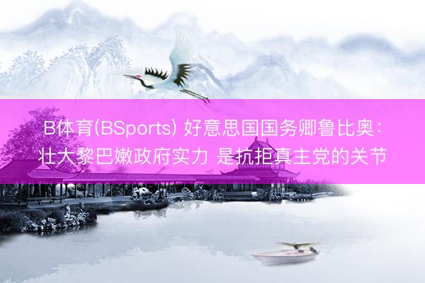 B体育(BSports) 好意思国国务卿鲁比奥：壮大黎巴嫩政府实力 是抗拒真主党的关节